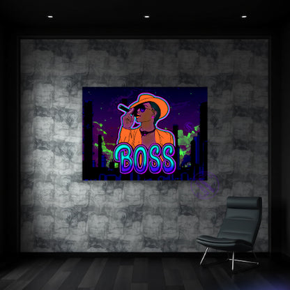 Boss Energy art with bold grey décor