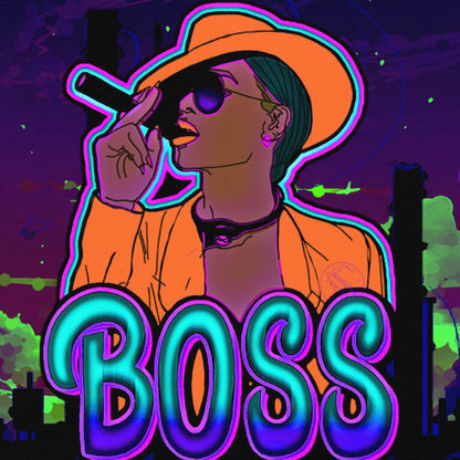 Clean framed view of Boss Energy art